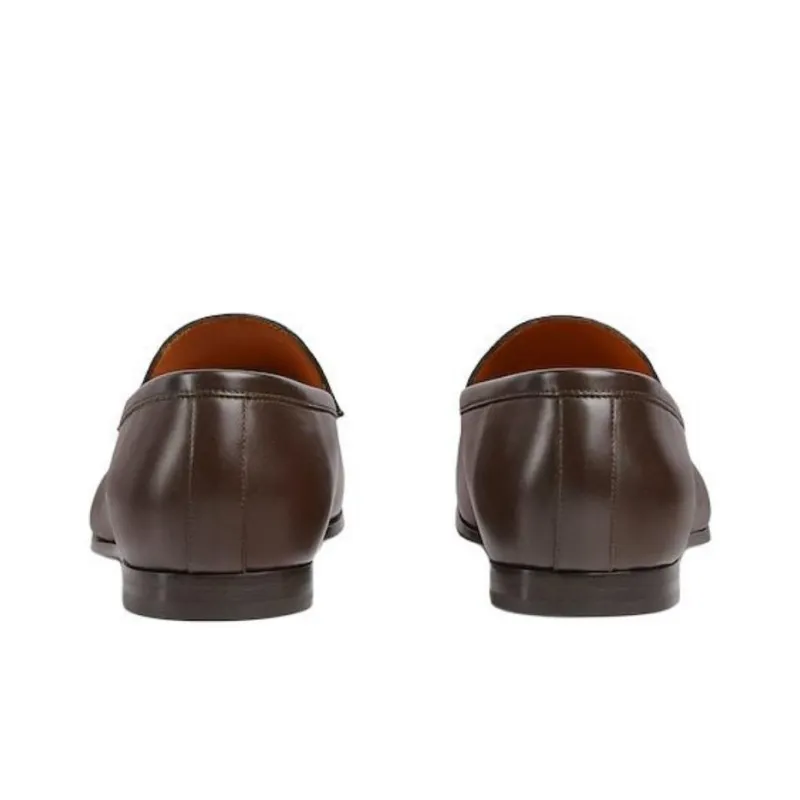 GUCCI Horsebit Loafers Men Brown-4