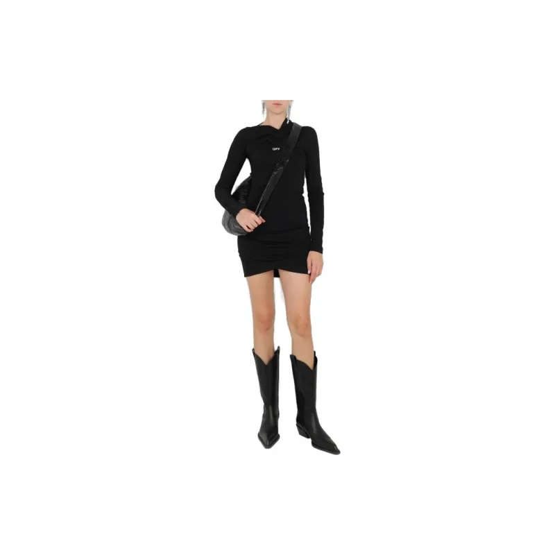 OFF WHITE Off Stamp Twist detail Minidress-2