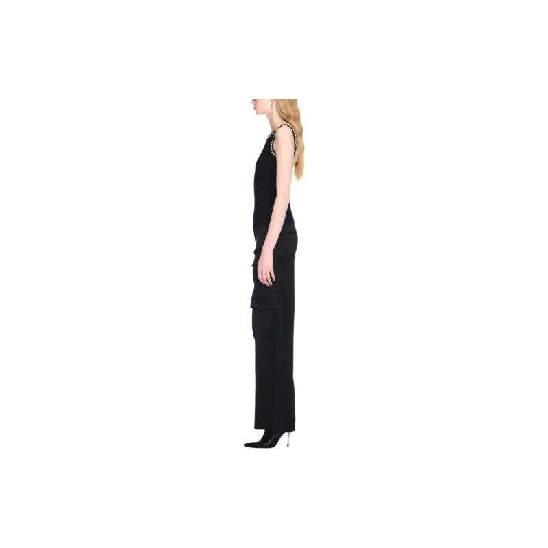 OFF WHITE Embellished Sleeveless Ribbed Top-3