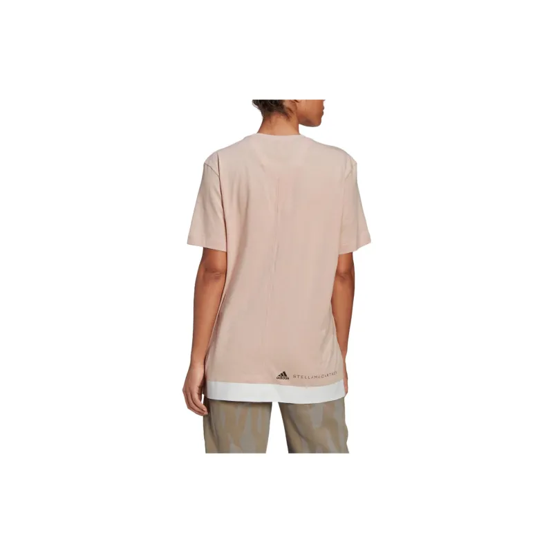 Adidas Stella Series Drop Shoulder Sleeve T Shirt Women's Coral-3