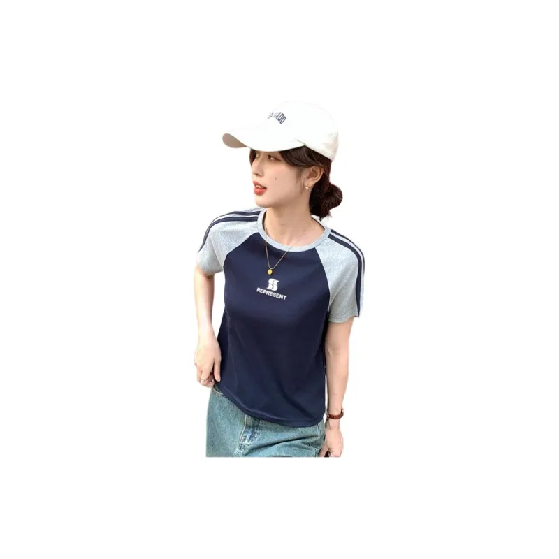 Tonlion T Shirt Women's Navy Blue-1