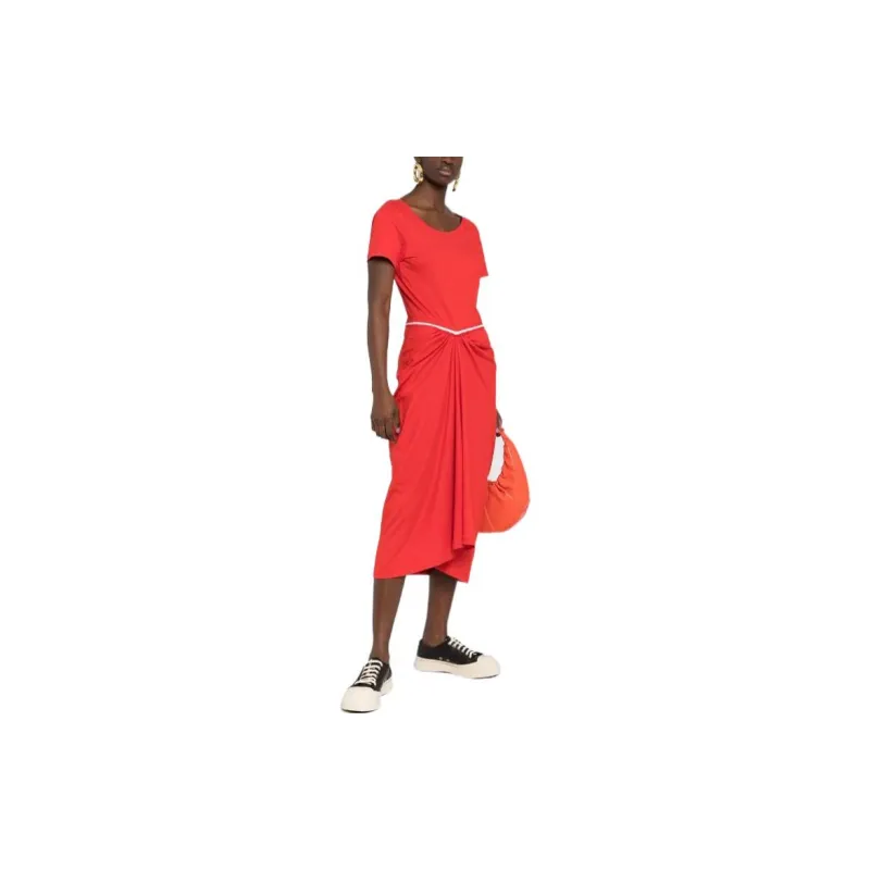 MARNI Short-Sleeved Dresses Women's Red-3