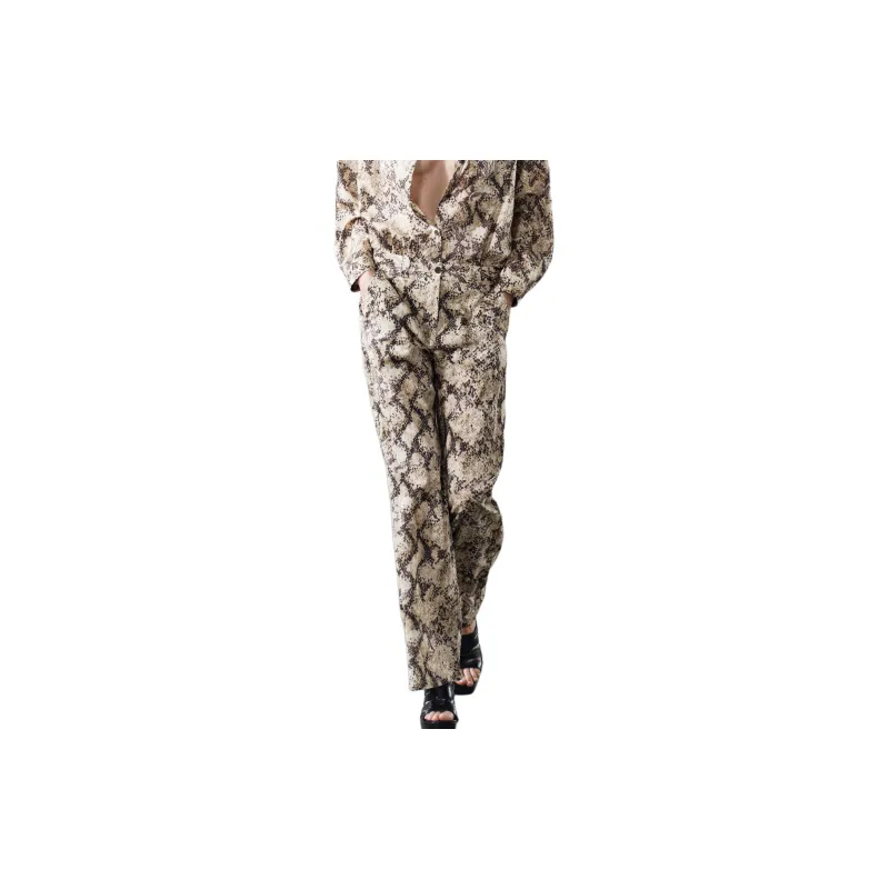 ZARA Casual Pants Women's Snakeskin Print-2