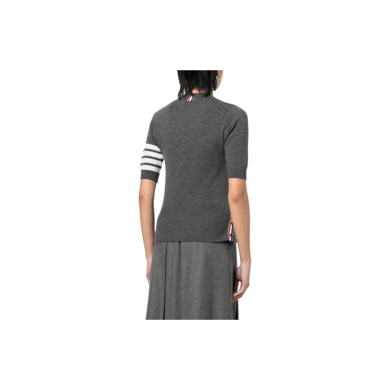 THOM BROWNE Short Sleeved Knitted Top-3