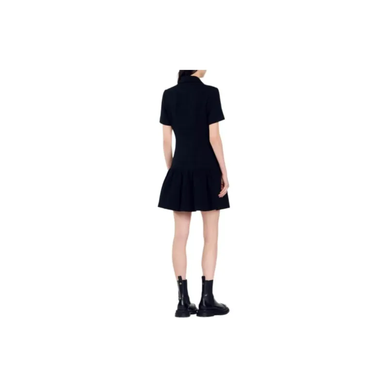 Sandro Peplum Tweed Minidress-1