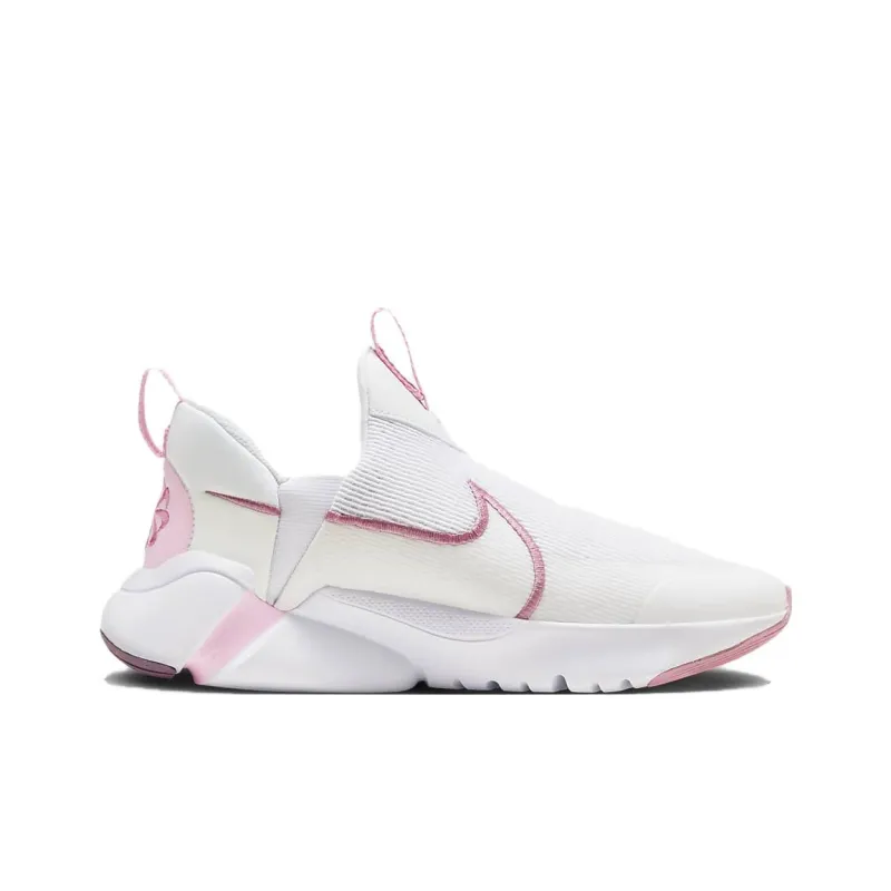Nike Flex Plus Abrasion Resistant Breathable Support Low Top Kids' Running Shoes White Pink Unisex-3