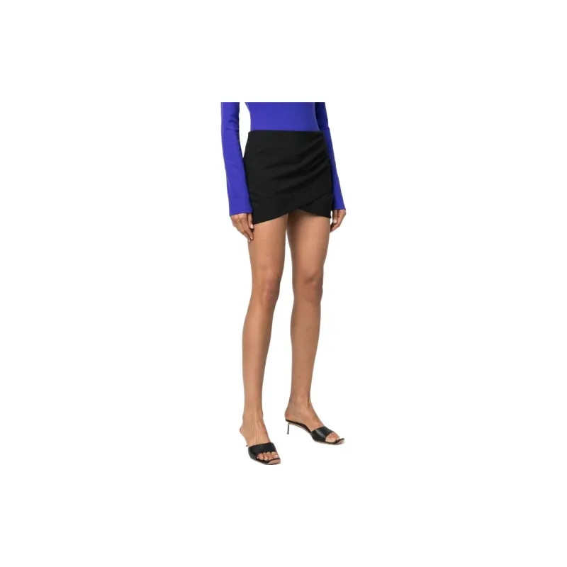 OFF WHITE Logo patch Draped Mini Skirt-3