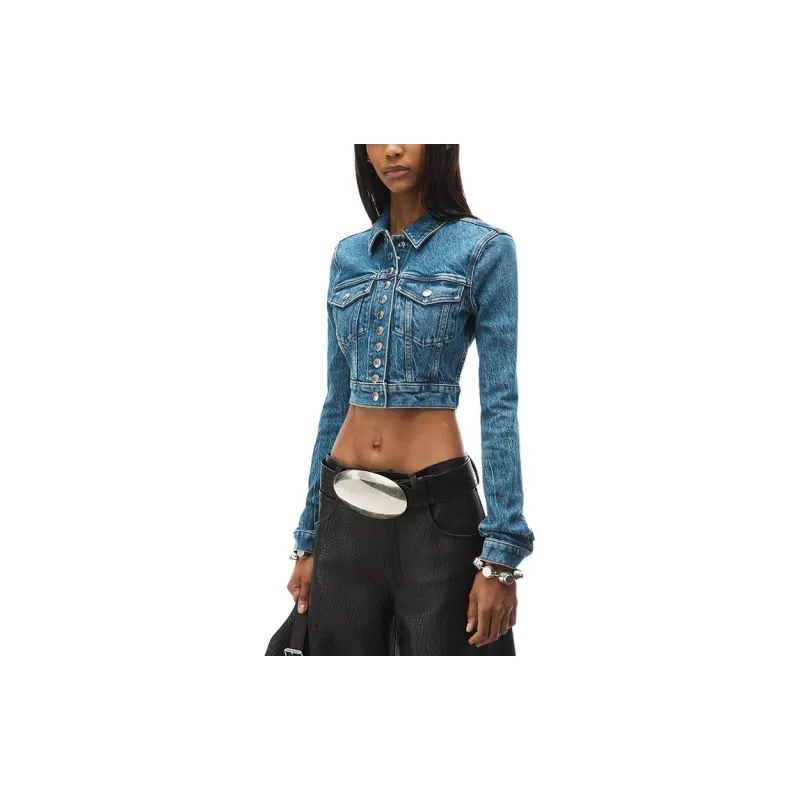 Alexander Wang Shrunken Denim Jacket-2