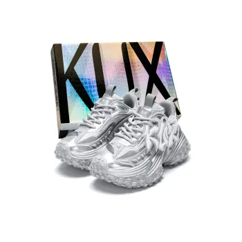 KUX City Mecha Cushioning, Slip Resistant, Abrasion Resistant, Breathable Low Top Chunky Sneakers Unisex Box Included
