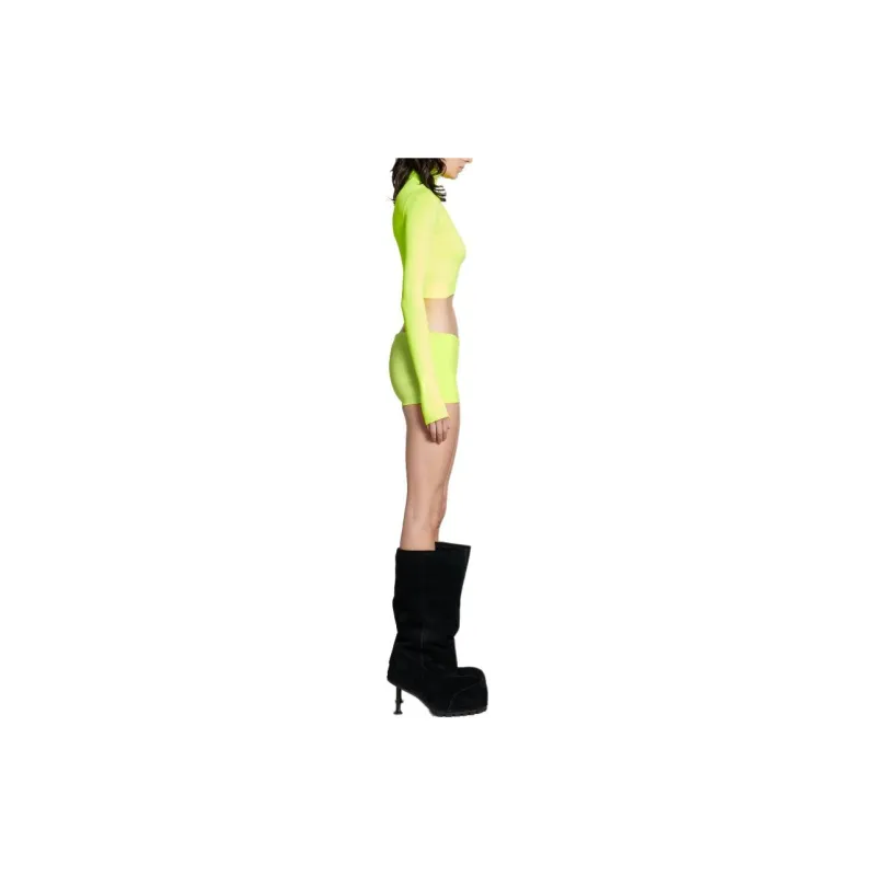 Balenciaga Mini Cycling Skirt 'Fluorescent Yellow'-5