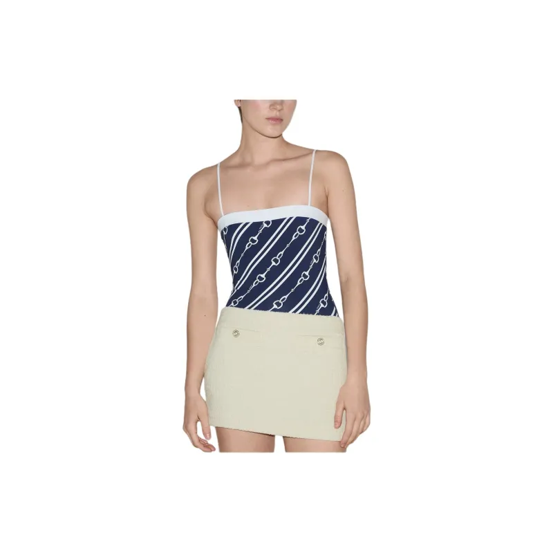 GUCCI One-piece Swimsuit Women's Blue-4