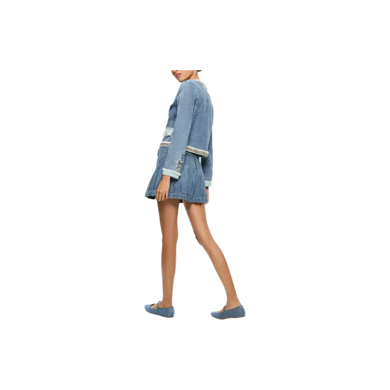 ALICE+OLIVIA Landon Cropped Jacket-3