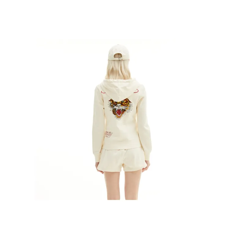 Ed Hardy Classic Classic Series Sweatshirts Women's Ivory White-2