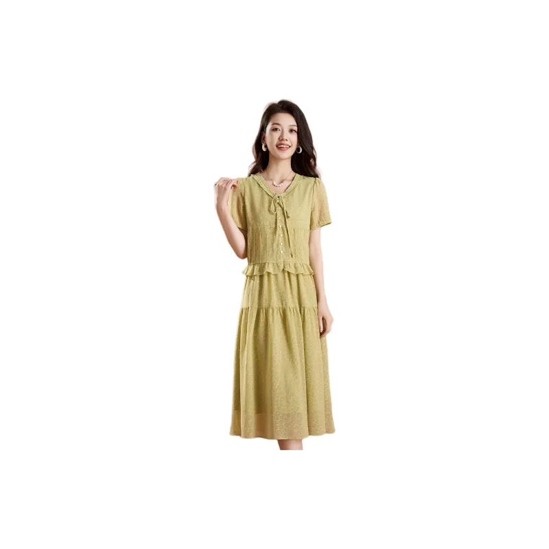 Mylan Short Sleeved Dresses Women's Green-1