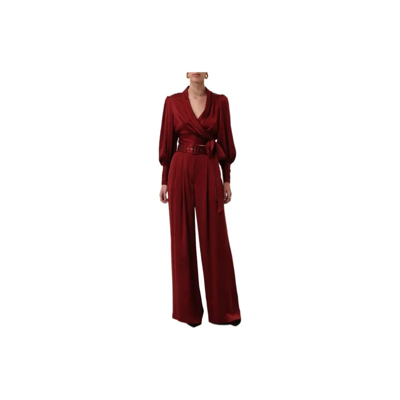 Zimmermann Wrap Front Tied Satin Blouse-2