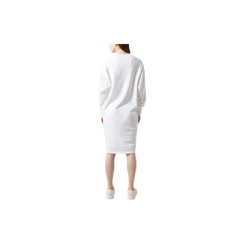 LACOSTE Long-Sleeved Dresses Women's White-3