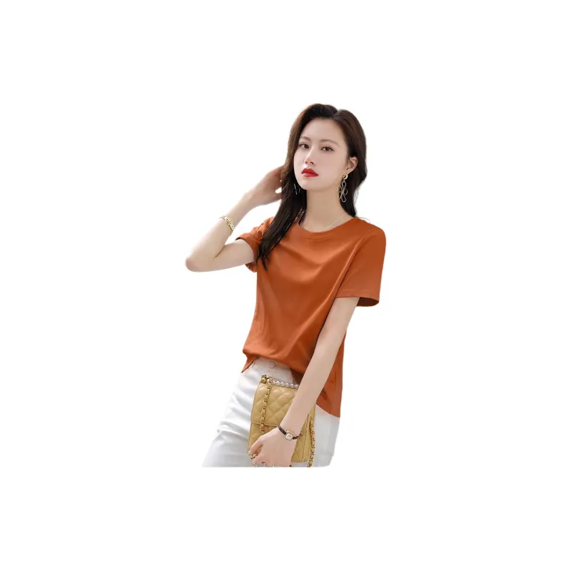 Mo Han Yi Mei T Shirt Women's Orange Red-1
