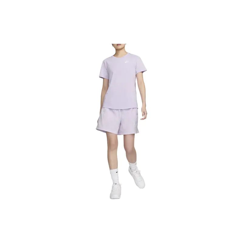 Nike Club T Shirt Women's Purple Mist/White-3