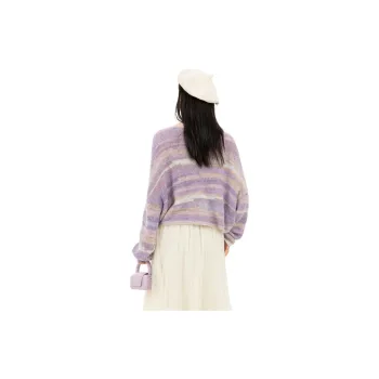 Fragment Sweater Women's Purple White