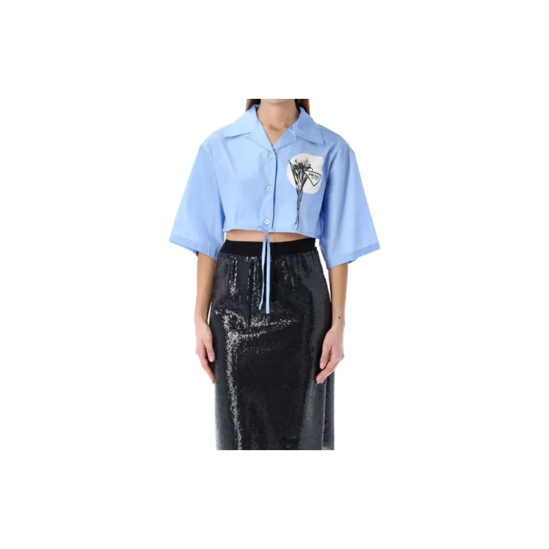 PRADA Shirts Women's Blue-4
