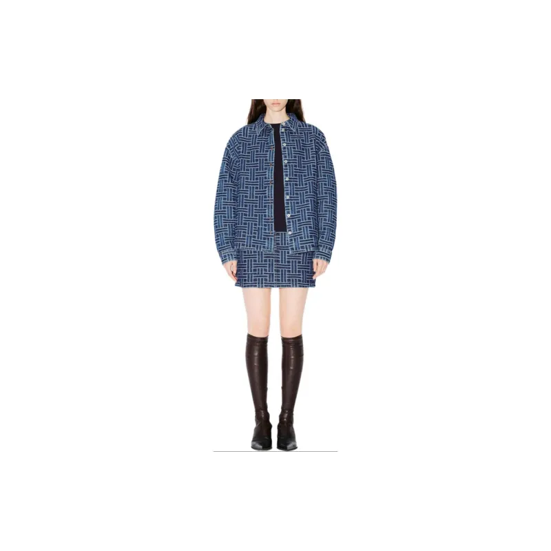 KENZO Weave Denim Loose Shirt-2