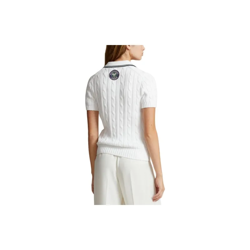 Polo Ralph Lauren Wimbledon Tennis Open Collection SS24 Polo Shirt Women's Porcelain White-1