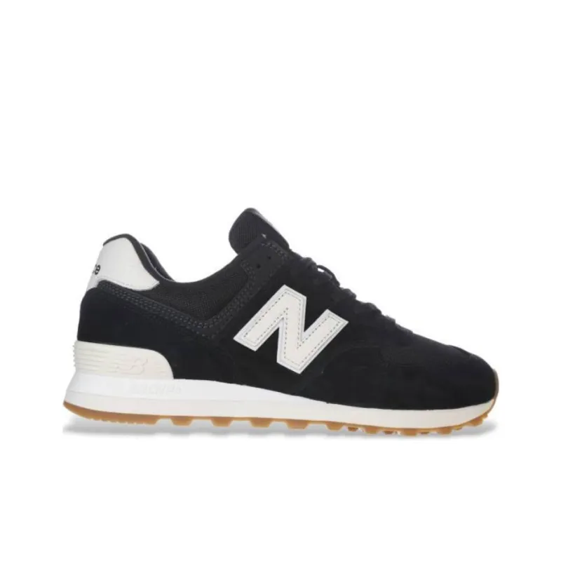 New Balance 574 Black White Gum Brown-1
