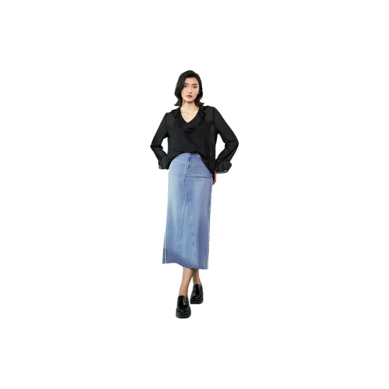 TKY SHOP Shirt Women's Intellectual Black-1