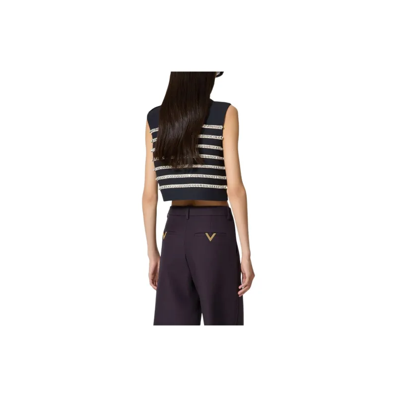 Valentino Tank Tops Women's Black-3