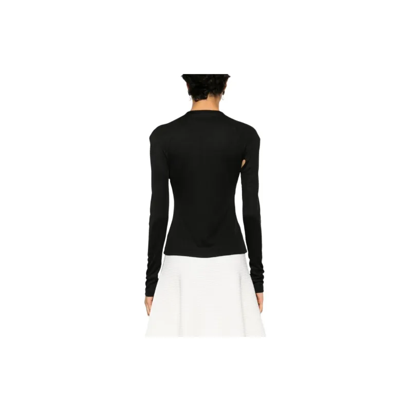 Christopher Esber Tri Crystal-stone Long-sleeve Top-2