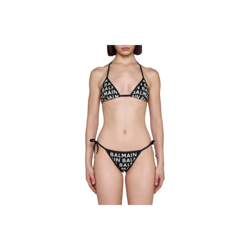 BALMAIN Logo print Bikini Set-1