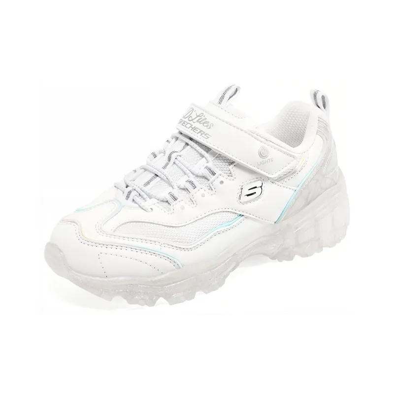 Skechers Ice D'lites Anti Kick Cushioning Kids Lifestyle Shoes White Teenagers-2