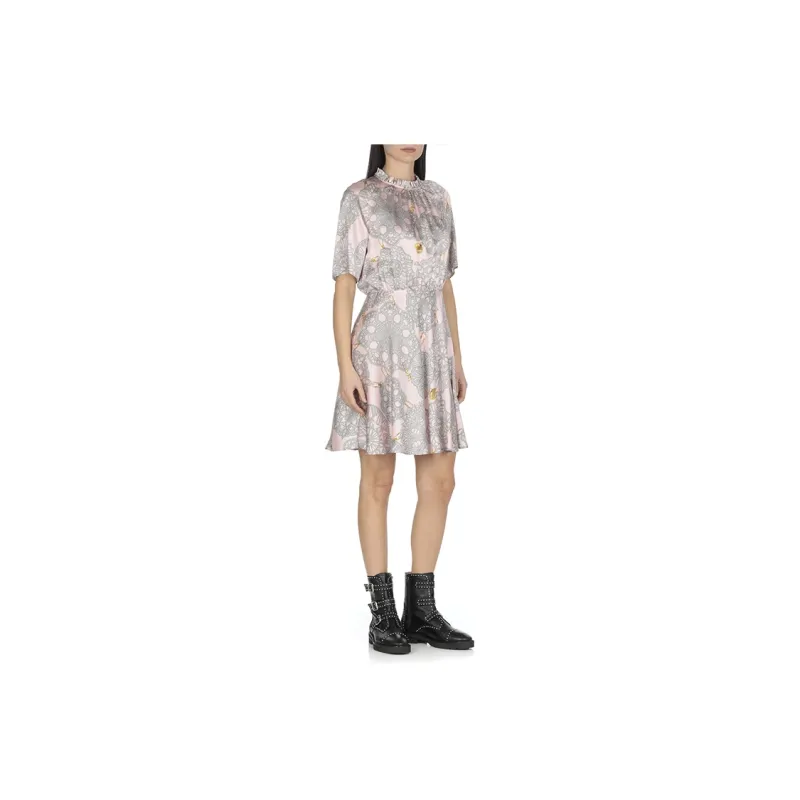 MOSCHINO Short-Sleeved Dresses Women's Pink Gray-1