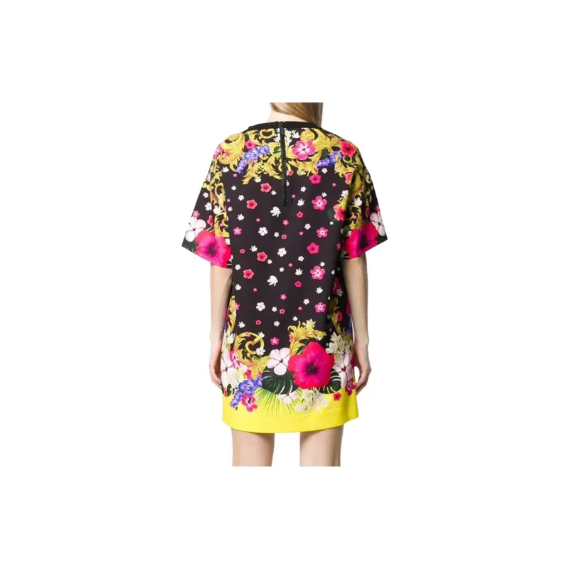 VERSACE Short Sleeved Dresses Women's Black-2