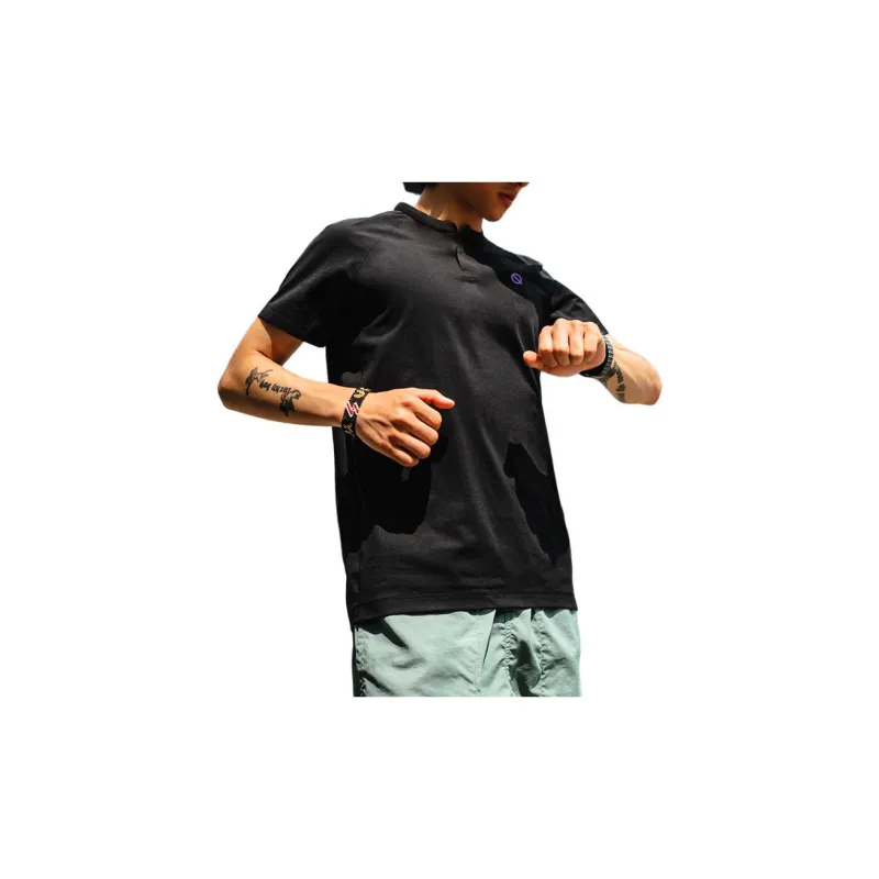 Qinkung T Shirts Women's Black-2