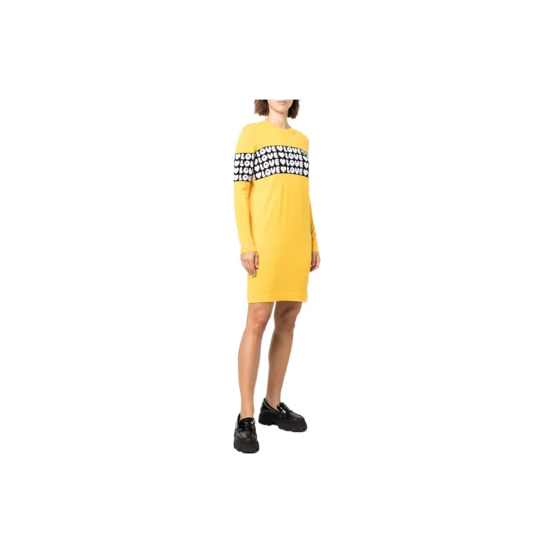 MOSCHINO Long-Sleeved Dresses Women's Yellow-1