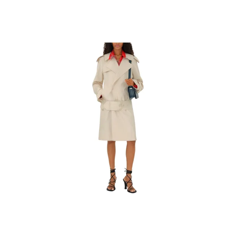 Burberry Double breasted Short Trench Coat-3