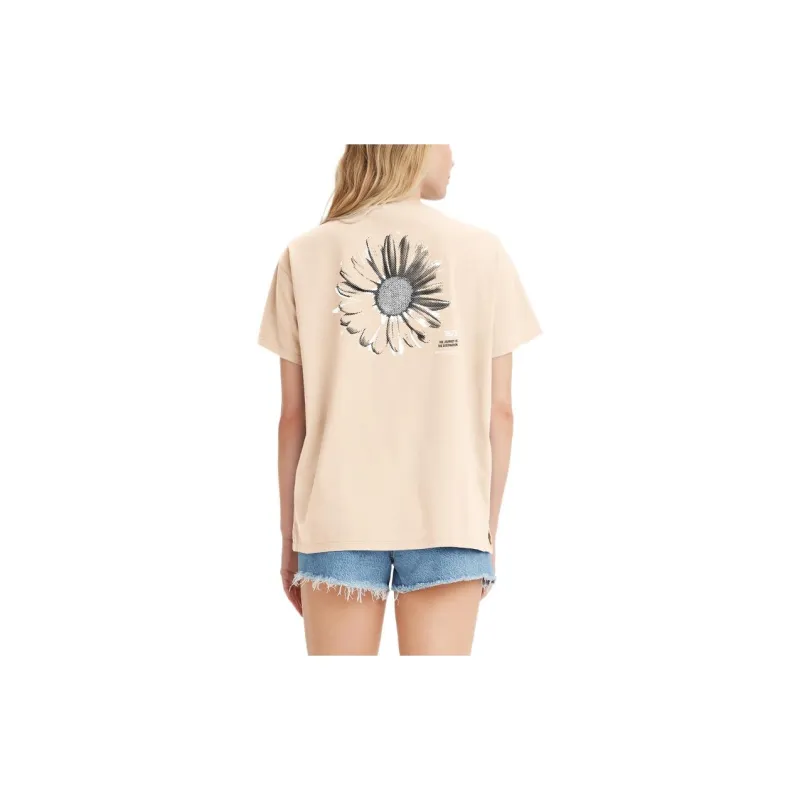 Levis SS22 Straight T-Shirt Women's Pink-3