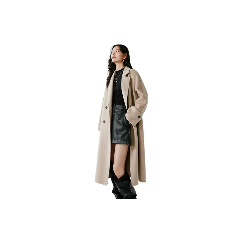 Hopeshow Coats Women's Dark Beige-2