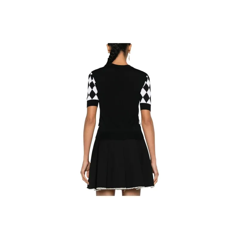 BALMAIN Diamond pattern Knitted T shirt-2