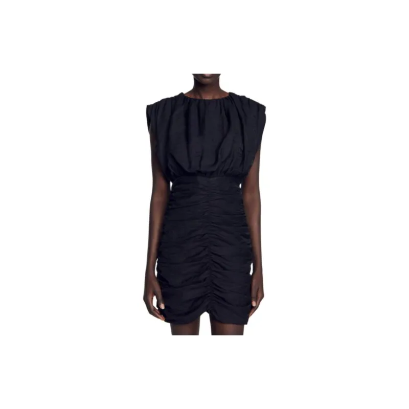 Sandro Sleeveless Dress Women's Black-1