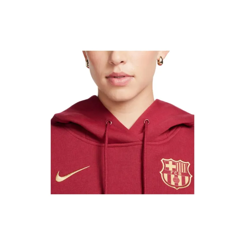 Nike Fc Barcelona Phoenix Fleece Women's Nike Soccer Oversized Pullover Hoodie-4