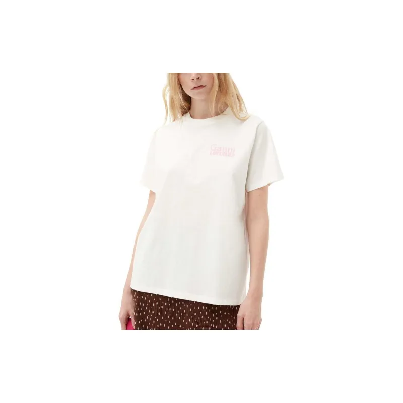 GANNI Regular T Shirt Women's Heron Crane White-2