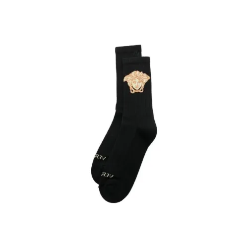 VERSACE Medusa Logo Socks 'Black/Gold'
