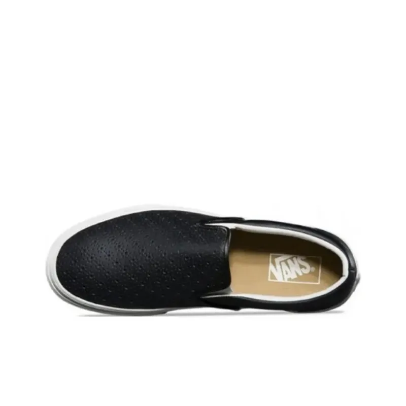 Vans Classic Slip On Leather Perforated Black-3