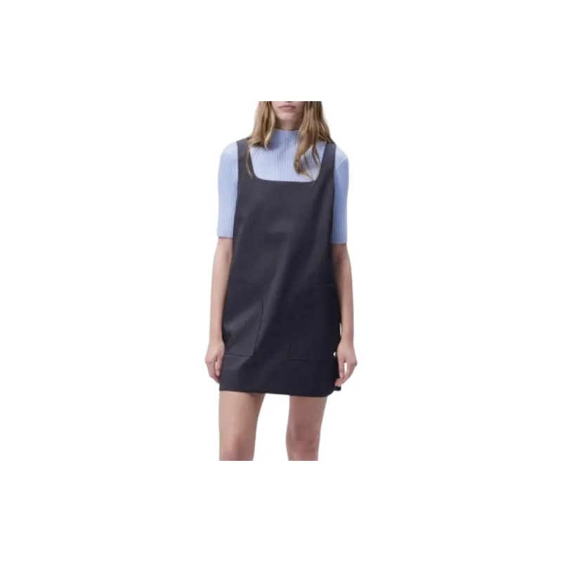 Maje Satin Pinafore Mini Dress-1