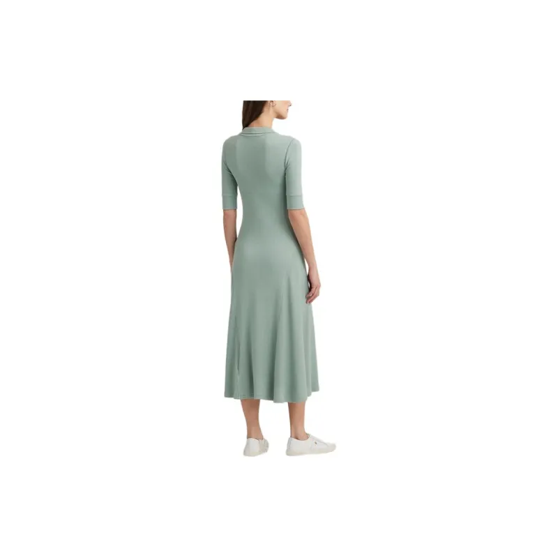 Polo Ralph Lauren SS24 Short Sleeved Dress Women's Green-2