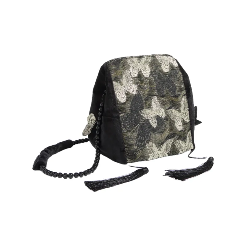 NOMK Nylon Shoulder Bag, Crossbody Bag Regular Women's Black-2
