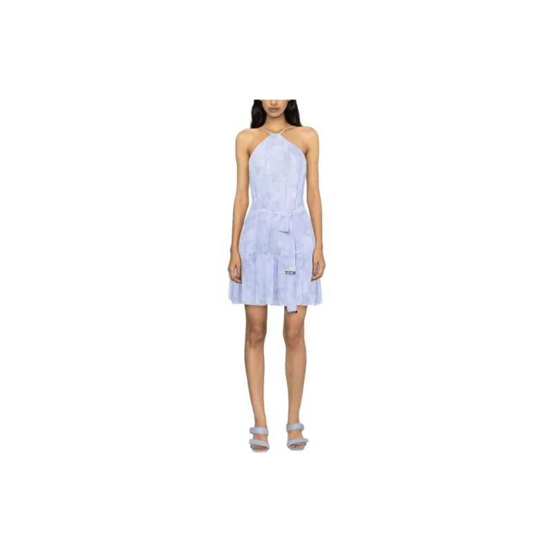MICHAEL KORS SS24 Slip Dress Women's Pink Wax Blue-1