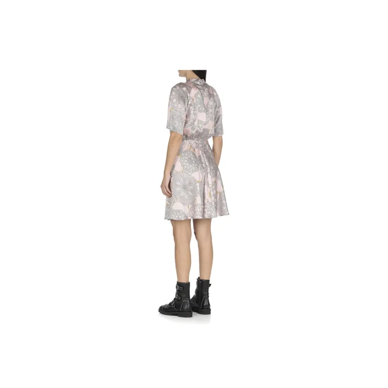 MOSCHINO Short-Sleeved Dresses Women's Pink Gray-2